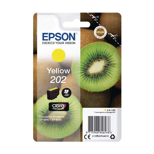 Cartridge Epson 202, T02F4, žltá (yellow), originál