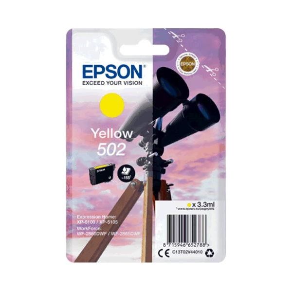 Cartridge Epson 502, C13T02V44010, žltá (yellow), originál