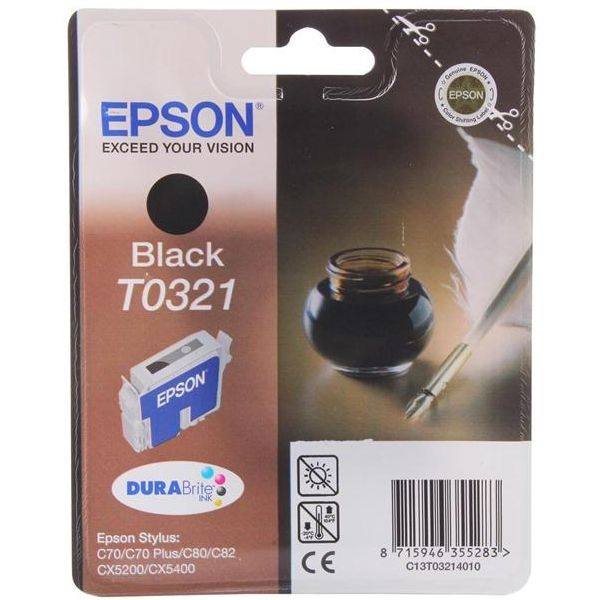 Cartridge Epson T0321, čierna (black), originál
