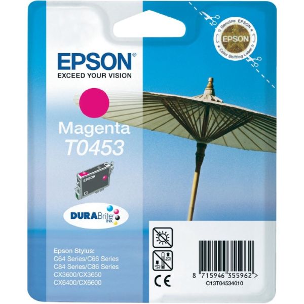 Cartridge Epson T0453, purpurová (magenta), originál