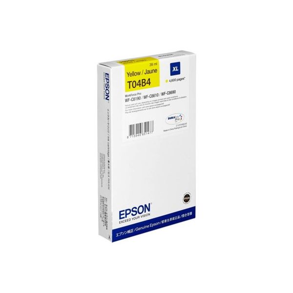 Cartridge Epson T04B4 XL, C13T04B440, žltá (yellow), originál
