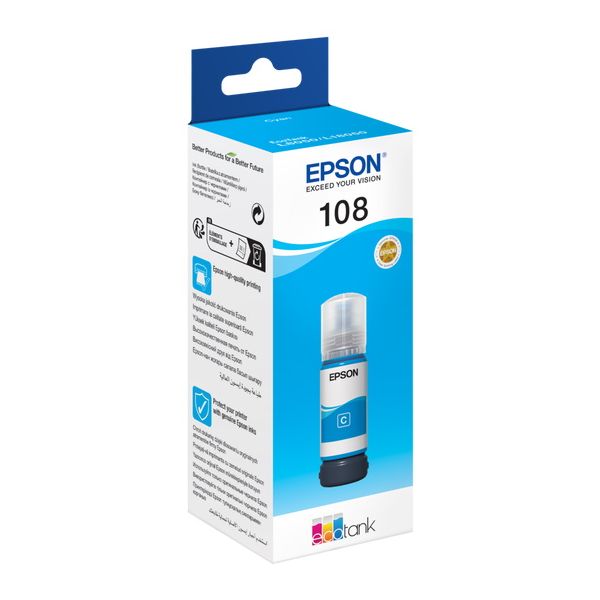 Cartridge Epson 108, T09C2, C13T09C24A, azúrová (cyan), originál