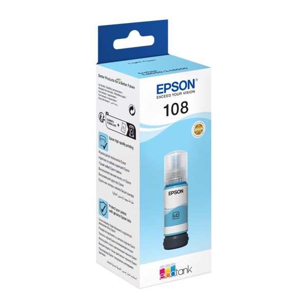Cartridge Epson 108, T09C5, C13T09C54A, svetlá azúrová (light cyan), originál