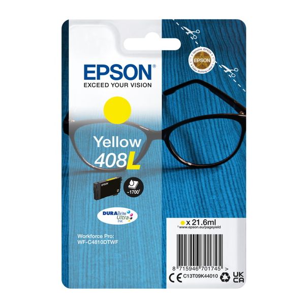 Cartridge Epson 408L, C13T09K44010, T09K440, žltá (yellow), originál