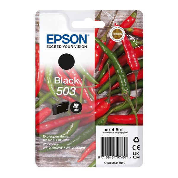 Cartridge Epson 503, C13T09Q14010, T09Q140, čierna (black), originál