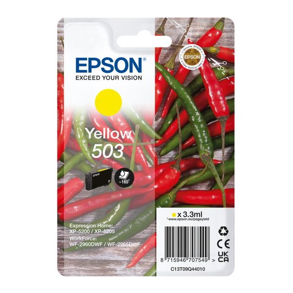 Cartridge Epson 503, C13T09Q44010, T09Q440, žltá (yellow), originál