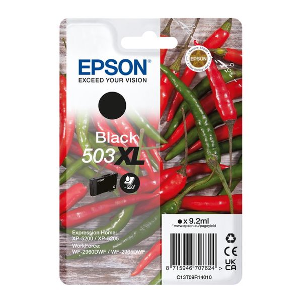 Cartridge Epson 503XL, C13T09R14010, T09R140, čierna (black), originál