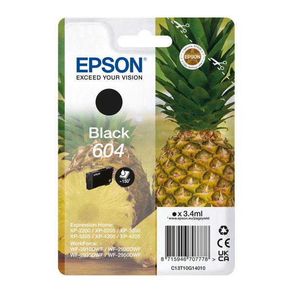 Cartridge Epson 604, C13T10G14010, T10G140, čierna (black), originál