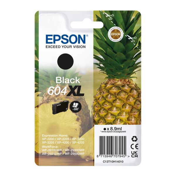 Cartridge Epson 604XL, C13T10H14010, T10H140, čierna (black), originál