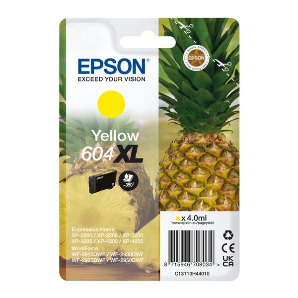 Cartridge Epson 604XL, C13T10H44010, T10H440, žltá (yellow), originál