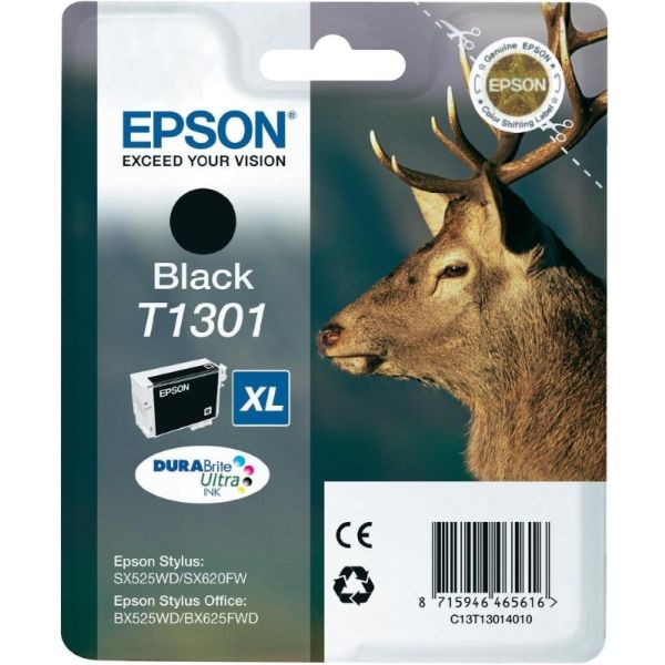 Cartridge Epson T1301, C13T13014012, čierna (black), originál