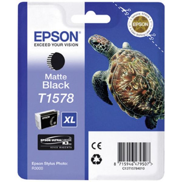 Cartridge Epson T1578, matná čierna (matte black), originál