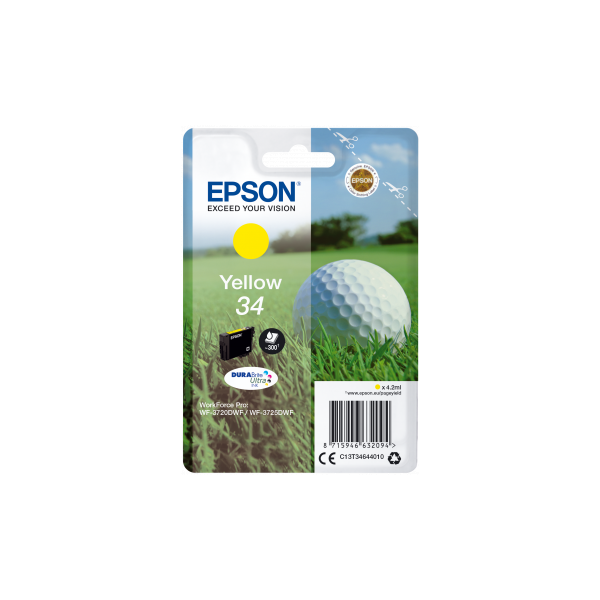 Cartridge Epson 34, T3464, C13T34644010, žltá (yellow), originál