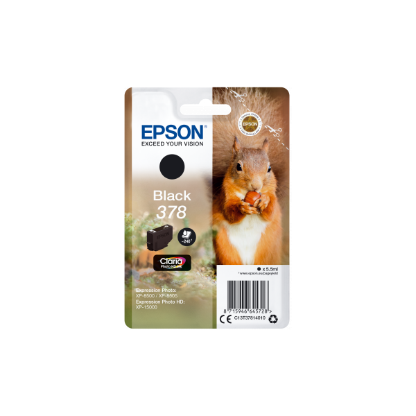 Cartridge Epson 378, T3781, C13T37814010, čierna (black), originál
