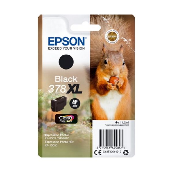 Cartridge Epson 378 XL, T3791, C13T37914010, čierna (black), originál