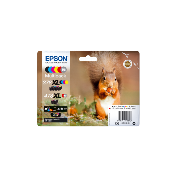 Cartridge Epson 378 XL + 478 XL, C13T379D4010, multipack, originál