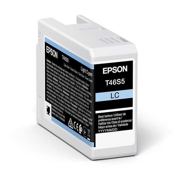 Cartridge Epson T46S5, C13T46S500, svetlá azúrová (light cyan), originál