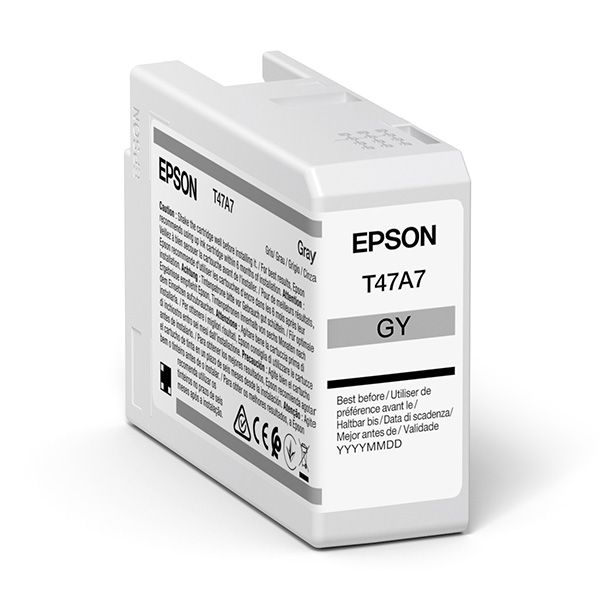 Cartridge Epson T47A7, C13T47A700, sivá (gray), originál