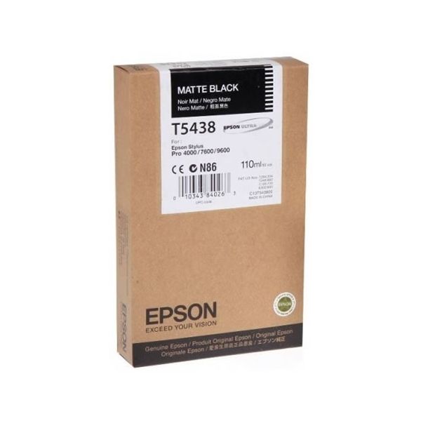 Cartridge Epson T5438, matná čierna (matte black), originál