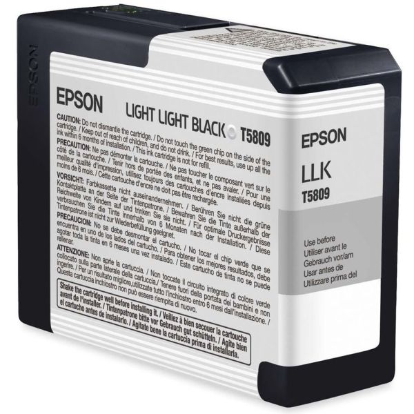 Cartridge Epson T5809, svetlá čierna (light black), originál