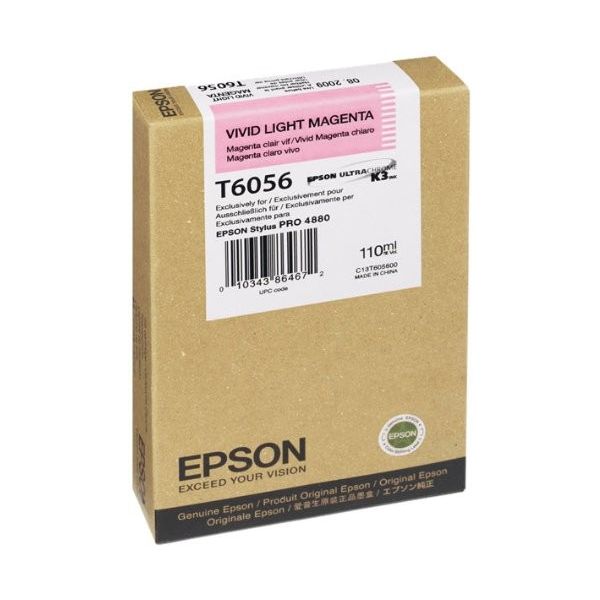 Cartridge Epson T6056, svetlá purpurová (light magenta), originál