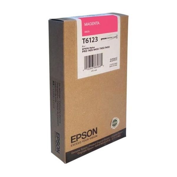Cartridge Epson T6123, purpurová (magenta), originál