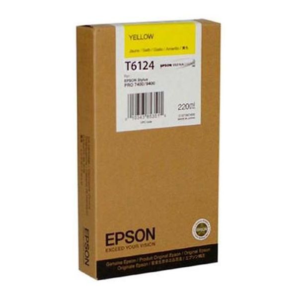 Cartridge Epson T6124, žltá (yellow), originál