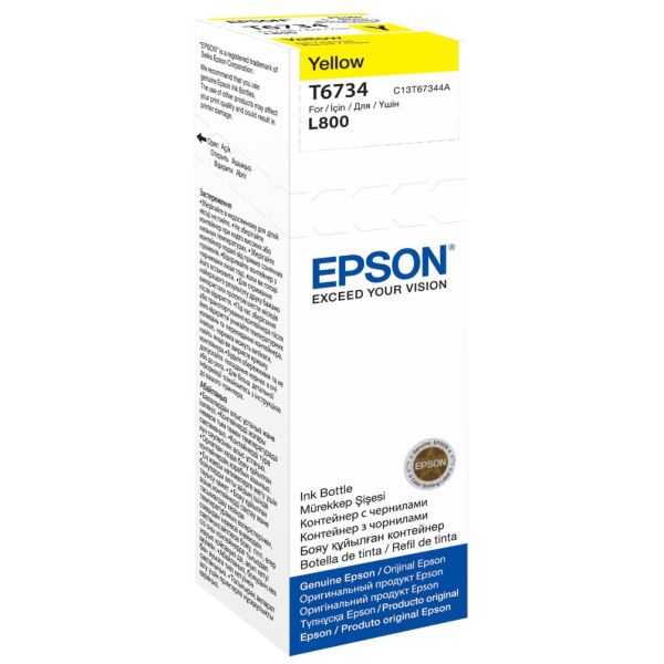 Cartridge Epson T6734, žltá (yellow), originál