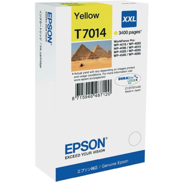 Cartridge Epson T7014, žltá (yellow), originál