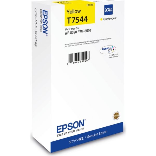 Cartridge Epson T7544, žltá (yellow), originál
