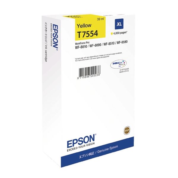 Cartridge Epson T7554 XL, žltá (yellow), originál