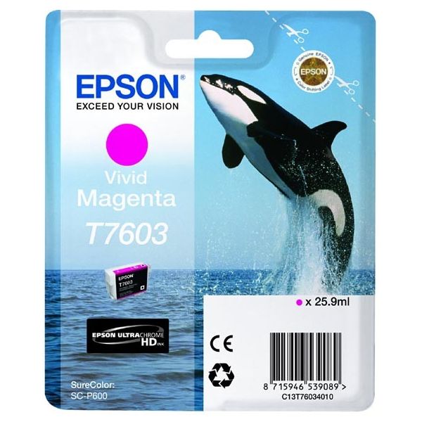 Cartridge Epson T7603, purpurová (magenta), originál