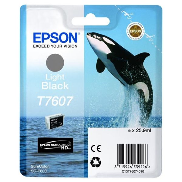 Cartridge Epson T7607, svetlá čierna (light black), originál