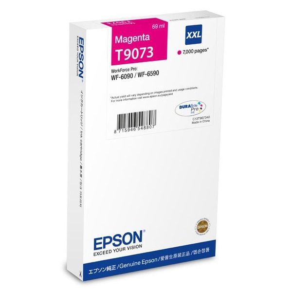 Cartridge Epson T9073, purpurová (magenta), originál