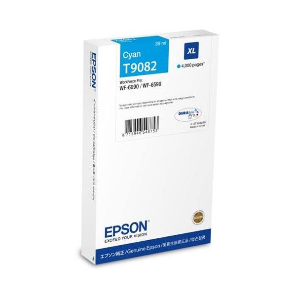 Cartridge Epson T9082, azúrová (cyan), originál