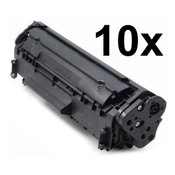 Toner 10 x HP Q2612A (12A), desaťbalenie, čierna (black), alternatívny
