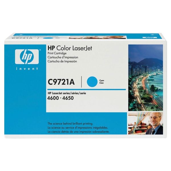 Toner HP C9721A (641A), azúrová (cyan), originál