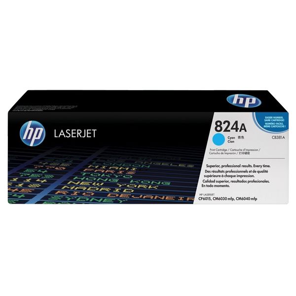 Toner HP CB381A (824A), azúrová (cyan), originál