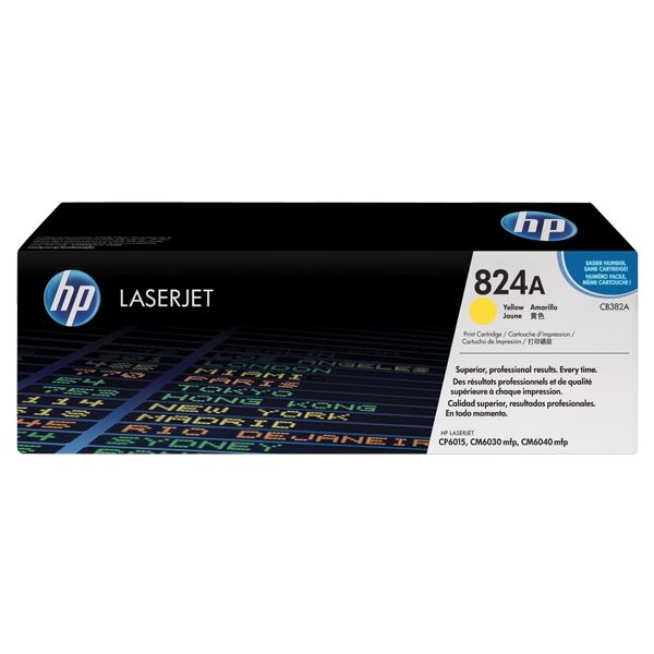 Toner HP CB382A (824A), žltá (yellow), originál