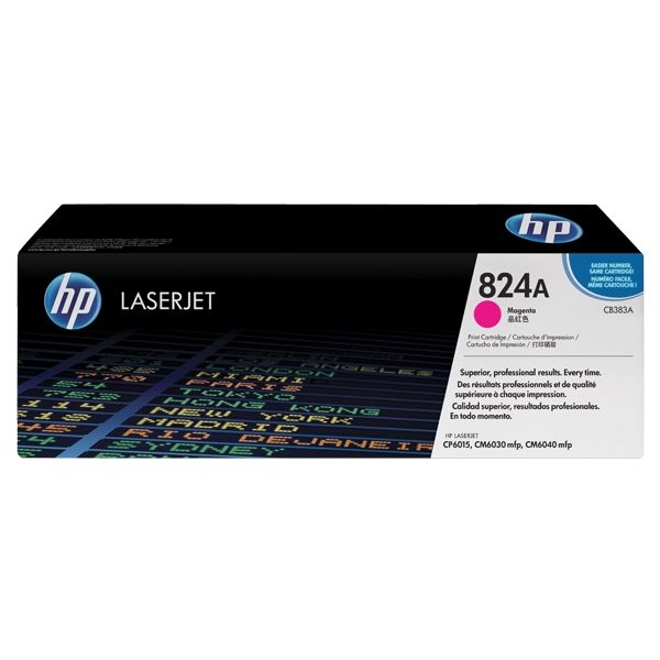 Toner HP CB383A (824A), purpurová (magenta), originál