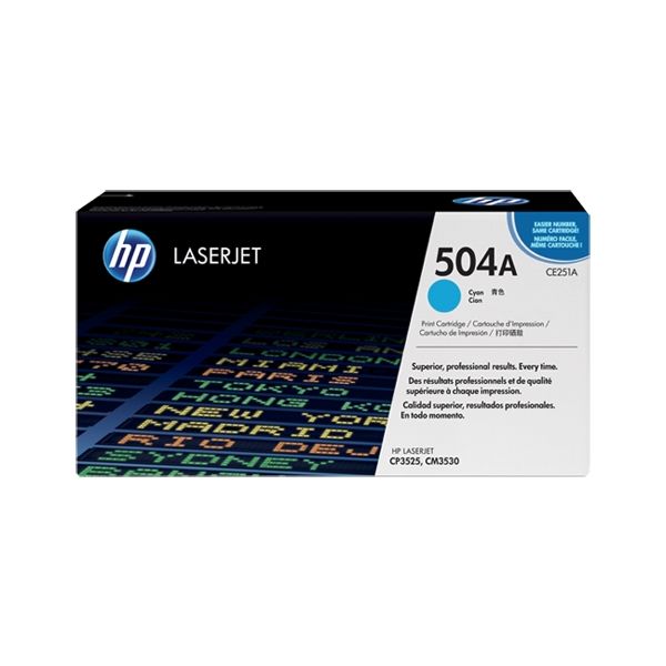 Toner HP CE251A (504A), azúrová (cyan), originál