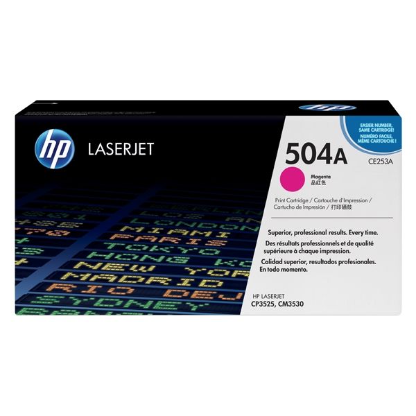 Toner HP CE253A (504A), purpurová (magenta), originál