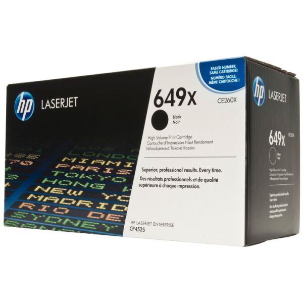 Toner HP CE260X (649X), čierna (black), originál