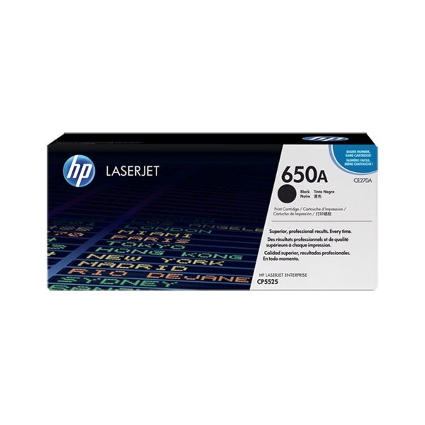 Toner HP CE270A (650A), čierna (black), originál
