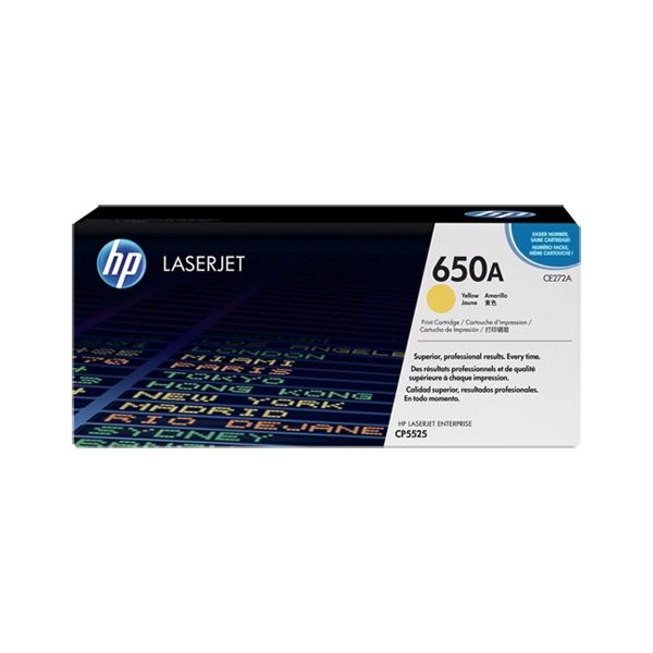 Toner HP CE272A (650A), žltá (yellow), originál