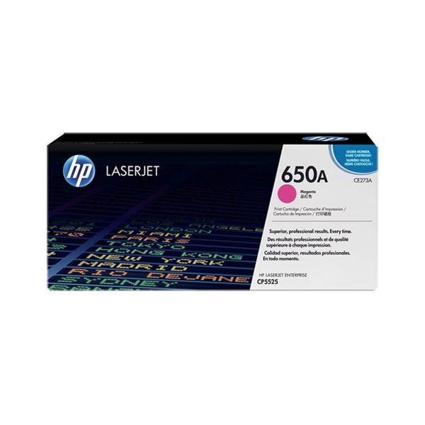 Toner HP CE273A (650A), purpurová (magenta), originál