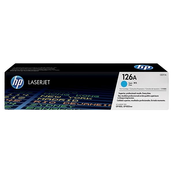 Toner HP CE311A (126A), azúrová (cyan), originál