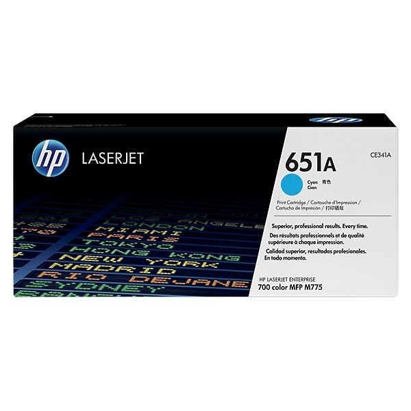 Toner HP CE341A (651A), azúrová (cyan), originál