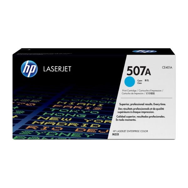 Toner HP CE401A (507A), azúrová (cyan), originál