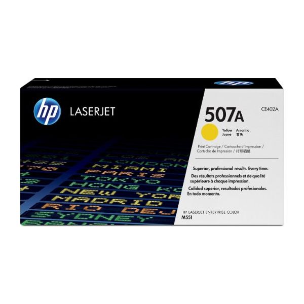 Toner HP CE402A (507A), žltá (yellow), originál